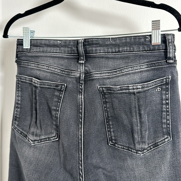 💥 Rag & Bone Nina High Rise Make Cigarette Straight Leg Jeans | Charcoal Black - Picture 4 of 7